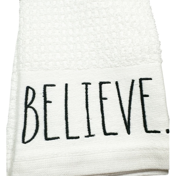 NEW Rae Dunn JOY. BELIEVE. MERRY. Christmas Kitchen Towel Set/3 - Picture 4 of 6